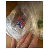 Vintage Glassware & Jewelry Mix: Frosted Portrait Tumbler, Stemmed Wine Glass, Blue Pendant