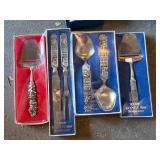 Konge Norwegian Pewter Flatware Sets (4 Boxes) - Royal Worcester Egg Coddler (2 Cups)