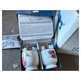 Konge Norwegian Pewter Flatware Sets (4 Boxes) - Royal Worcester Egg Coddler (2 Cups)