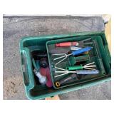 Ames Lawn Buddy Garden Cart - Green With Beige Lid, Tool Organizer