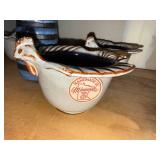 Blue & White Ceramic Vase & Shell-Edge Bowls Set - Handmade in Minnesota (6-Piece)