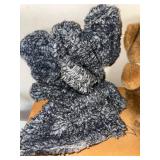 Three Plush Teddy Bears - Brown & Gray Stuffed Animals