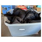 Six Large 108" Round Black Banquet Table Cloths