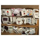 Assorted 1-Inch Cartoon Quote Tiles - White Square Tiles With Bear & Joy Quotes