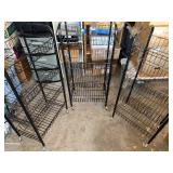 Black Wire Shelving Racks on Casters - Set of 3