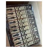 Beatles Anthology & Presumed Innocent VHS & 1991 World Series Memorabilia Box & Decca 7in Vinyl Assortment