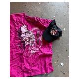 Pink Graphic Tee & Black Cap with Patch