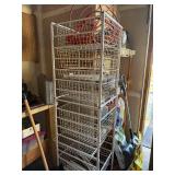 Wire Basket Storage Rack - Tall Multi-Tier Metal Shelving Unit
