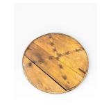 Vintage Round Wooden Bucket with Lid - Rustic Farmhouse Decor