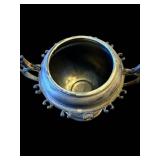 Antique Silver-Plate Lidded Urn with Bird Finial & Candle Mold (Lot of 2)