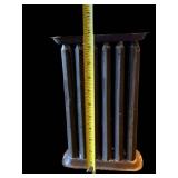 Antique Silver-Plate Lidded Urn with Bird Finial & Candle Mold (Lot of 2)