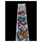 Floral Needlepoint Ribbon Trim - Multicolor Textile Strip - Wall Hanging