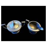 Pair of Silver Plate Teapot & Sugar Bowl - Pattern 1511