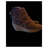 Fly London Yama Oil Suede Boots - Size 38 - Brown