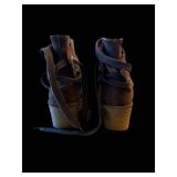 Fly London Yama Oil Suede Boots - Size 38 - Brown