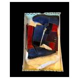 Think! Patchwork Suede Boots - Blue/Red Multi-Color, Fur-Lined, EU 37