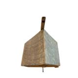 Handmade Wooden Birdhouse Cottage Style - Yellow/Blue Painted Folk Art