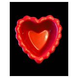 Clear Glass Bowl - Red Colander - Heart-Shaped Dish - 3-Piece Set