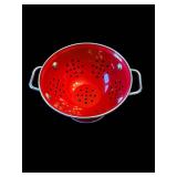 Clear Glass Bowl - Red Colander - Heart-Shaped Dish - 3-Piece Set