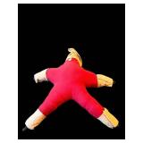 Red Star Santa Plush Toy with Beard - 1 Piece