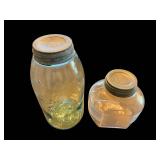 Ball Mason Jars - Vintage Glass with Metal Lids, Set of 2