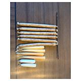 Taper Candles - 12 Pieces, Brown & Ivory, 8-9 in Long