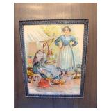 8x10 Framed Vintage Print - Victorian Women Outdoor Cooking Scene