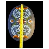 Red Dale Oval Hand-Painted Floral Trinket Box - Decorative Jewelry Storage