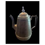 Antique Metal Coffee Pots & Candlestick (Lot of 3)