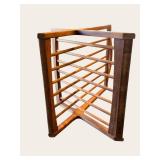 Mid-Century Modern Teak Ladder-Back Magazine Rack