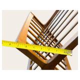 Mid-Century Modern Teak Ladder-Back Magazine Rack