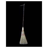 Broom - 50-Inch Straw with Wooden Handle for Floor Cleaning