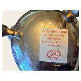 A Price Import Pewter 3-Piece Lidded Compote Set with Floral Engraving