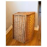 Antique Wicker Basket - Natural Storage Basket, 29 in H