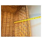 Antique Wicker Basket - Natural Storage Basket, 29 in H