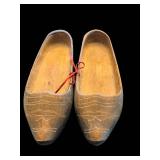 Wooden Clogs - Carved Floral Pattern (Lot of 2)