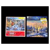 Thomas Kinkade 1000-Piece Puzzle - Winter Village Scene
