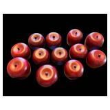 Napkin Rings - Apple-Shaped Wood (Lot of 12)