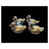 Metal Duck & Rabbit Napkin Rings and Two Round Napkin Rings