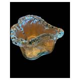 Heart-Shaped Glass Bowl - 5x5  Ruffled Edge