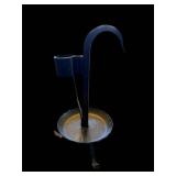 Wrought Iron Scroll Hooks & Candle Stick - Rustic Vintage