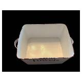 White Towel Bin with Towels & Pink Decorative Heart Wall Art - Vintage-Style Accent