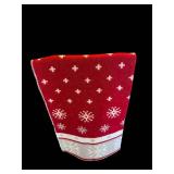 Wool Throw Blanket 50x65 Inches - Red Snowflake Pattern