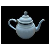 Teapot - Light Blue Enamel with Lid, Vintage Style