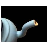 Teapot - Light Blue Enamel with Lid, Vintage Style