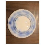 Gefle Sweden Blue & White Plate - Leaf Border - 10-Inch