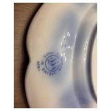 Gefle Sweden Blue & White Plate - Leaf Border - 10-Inch