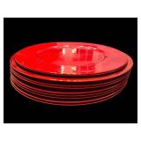 Red Plastic Charges 14 in & 12 in - Lot of 10