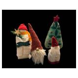 Christmas Gnome & Snowman Figurine Set - 4 Pieces