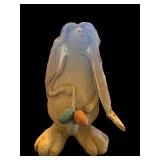 12-Inch Plush and Plastic Easter Bunny Rabbit with Colorful Eggs